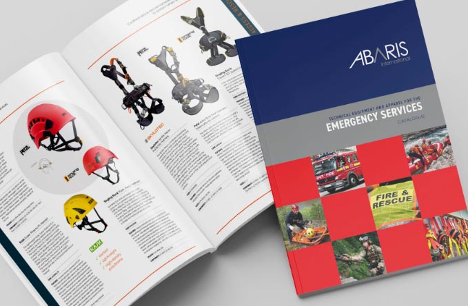 Catalogue cover with internal page spread